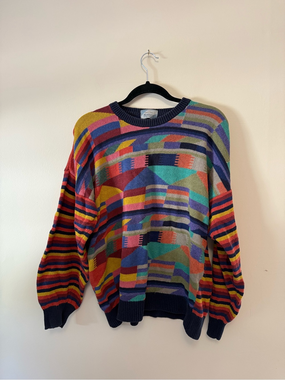 Vintage 80s Italian Multicolor Knit Sweater | Coogi-Style